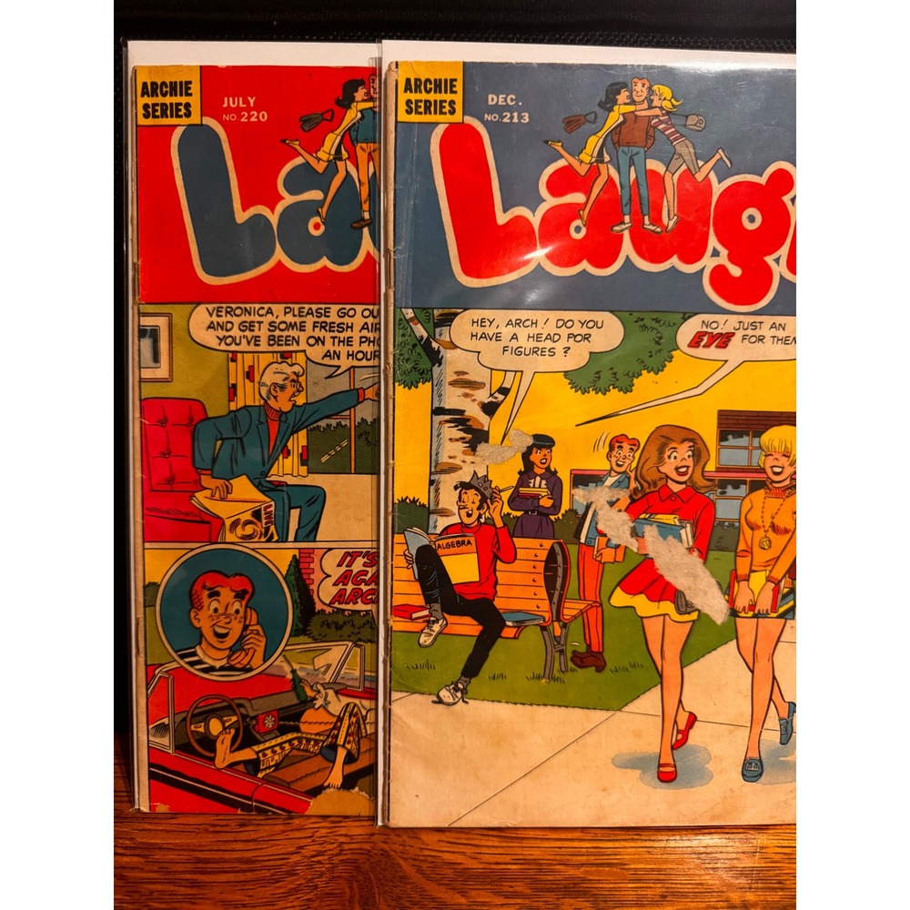 Vintage Archie Laugh Comics #213 & #220 Late Silver Age 1968 1969 Reader Lot